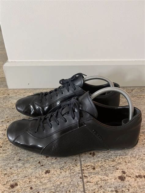 AUTH LUXURY PRADA TRAINERS SHOES 4E2927 BLACK 